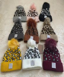 Caps de marque de bonnet de concepteur pour femmes adultes enfants chapeaux de léopard tricotés hivernaux