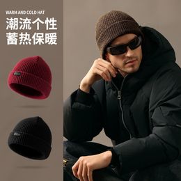 Bonnet de créateur en laine tricoté pour hommes, casquette chaude d'hiver, Bonnet de cheveux, Baggy Gorro, cadeau pour hommes adultes