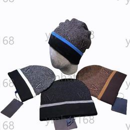 Bonnet de créateur Chapeau pour hommes Femmes Bonnet sans bord Chapeau imprimé Lettre de mode classique Multicolore Automne et hiver Chapeaux en tricot thermique Option multicolore