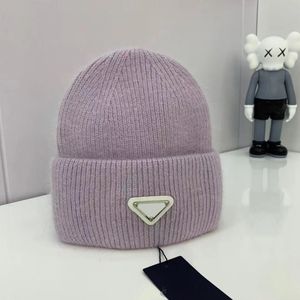 Designer Beanie Rabbit velours tricoté chapeau d'hiver bonnet femme pull laine chapeau décontracté chaud élastique tricoté chapeau
