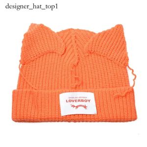 Ontwerper Beanie/Skull Caps Cat Ear Geknit Hoed Dubbellaags Warm Lover Boy Pig Oor Wollen hoed Top Kwaliteit Leuke mode Haped Cap Niche Personality Winter Hat 1830