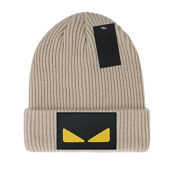 Gorro de diseñador para mujer, insignia bordada, gorros cálidos de invierno para hombre, sombrero de invierno, color negro, blanco, azul, O-4