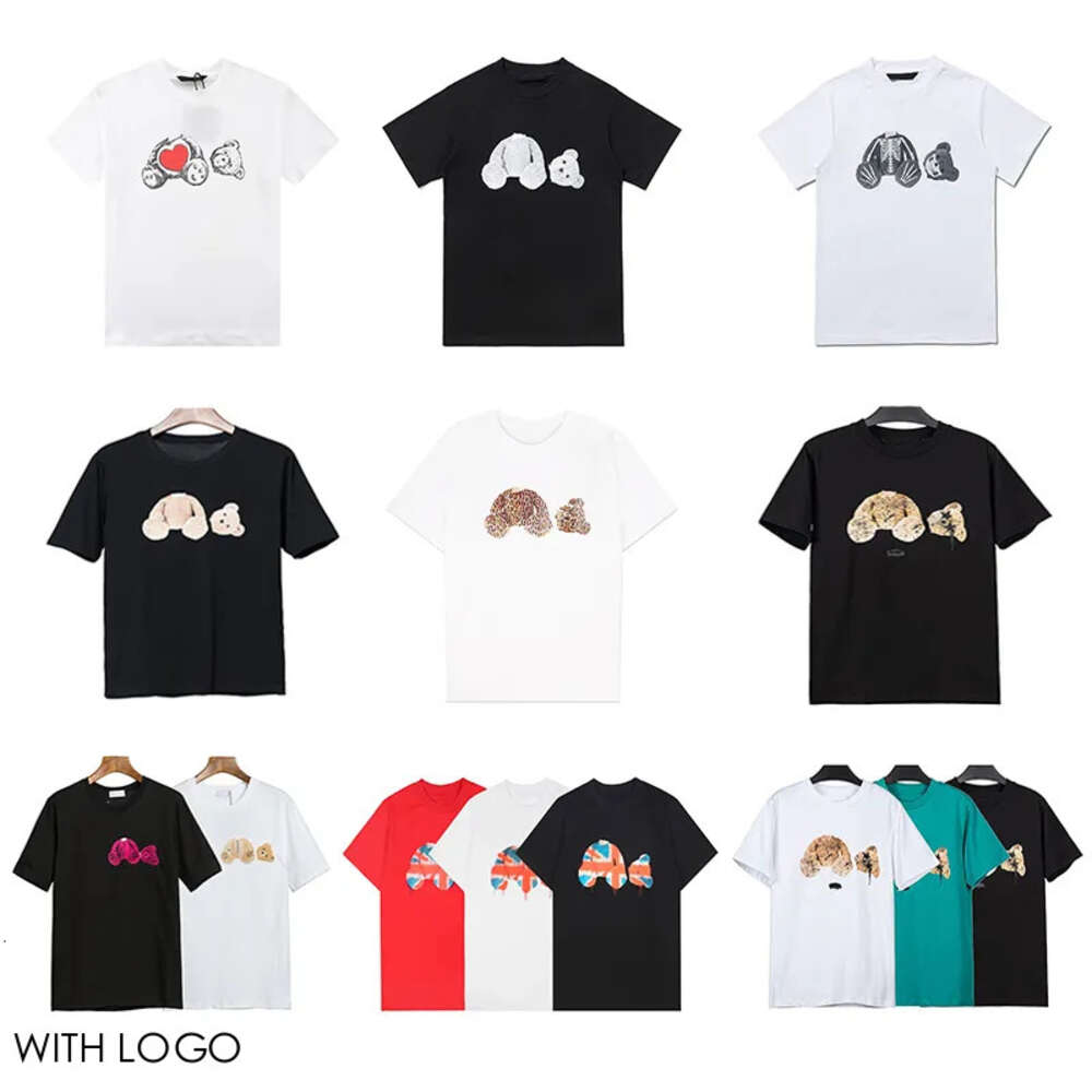 Designer Bear mens PA Plams Angels Cizer clássica camiseta feminina tee gráfica estampada camiseta pólo shir wo