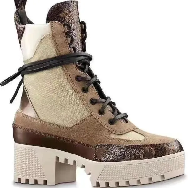 Botines Beaubourg de diseñador, botas Chelsea clásicas para mujer, zapatos textiles de Jacquard de cuero de 4CM, botas de desierto Laureate de moda 10