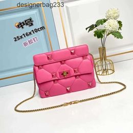 Designer de beleza valantinocc bolsa feminina noite rebite bolsa de luxo bolsa feminina corrente slho