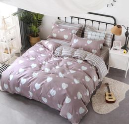 Designer bed Comforters Sets Home Bedding 4pcs plat plaatset rood hart bed linnen set plaat kussensloop set kinderbedden 7317750