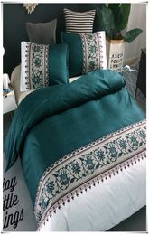 Designer bed Comforters Sets Simple Luxury King Size Bedding Set Jacquard Floral Printed Bed Linen dekbedoverkapsets Quilt Covers B5508995
