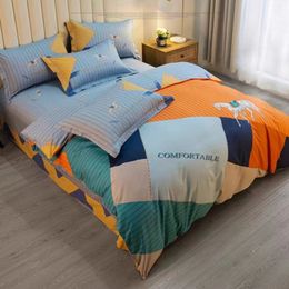 juegos de cama de diseño ropa de cama Espesar todo algodón Sábanas Dos personas ambiente sencillo