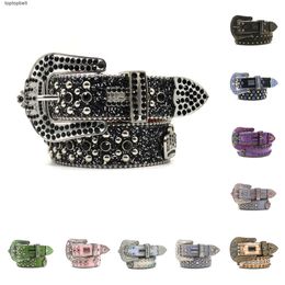 Cinturón de diseñador Cinturones bb Cinturón de lujo para hombre y cinturón de dama Cinturones de cuero decorados con diamantes de colores Cinturón de cadena 3,8 cm 10A