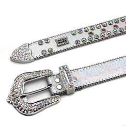 Ceinture de créateur BB BELLE SIMON POUR LES HOMMES FEMMES CEINTURE DIAMOND BRILIN