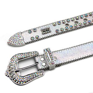 Ceinture de créateur ceinture bb simon pour hommes femmes ceinture de diamant brillant noir sur noir bleu blanc avec strass bling comme cadeau