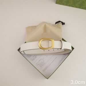 Designer Belt Belts For Women Men Belt mode echte leerbreedte 3,0 cm gladde gesp buckle ceinture tailleband doos optioneel