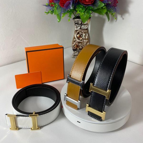 Designer Belt Classic Letter Men Belts Classic Fashion Business Casual Casual Wholesale Mens Womens Womens Metal Backle Cuir Largeur 3,8 cm avec Box Man Ceinture