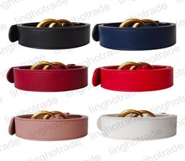 Cinturón de diseñador Cinturones de moda Hombres Mujeres Cinturón Gran hebilla de bronce 6 colores Cuero genuino Correa clásica Ceinture 38 cm con caja3314014