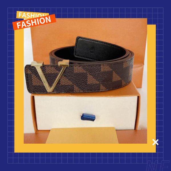 Ceinture de créateur pour hommes lvuution femmes ceintures lettres Plaid cuir jeans boucle lisse hommes ceinture en cuir S326