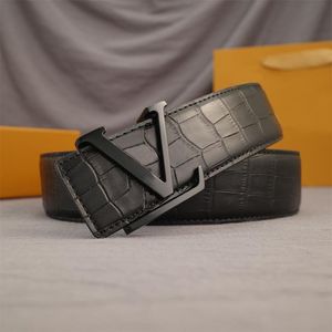 Ceinture de styliste en cuir véritable pour hommes et femmes, largeur 4cm, luxe classique, boucle lisse, 6 modèles en option, haute qualité