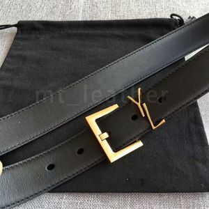 Cinturón de diseñador Cinturones de cuero genuino Hombre Mujer Clásico Aguja Hebilla Accesorios Oro Astilla Color Ancho 2 CM 3 CM blanco marrón beige cinturón negro