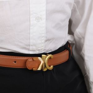 Ceinture de créateur authentique en cuir triomphal arc lisse boucle