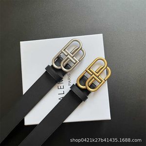 Designer Belt High End Copper Buckle Letter BB Belt For Women Black Lederen Lederen Paris Belt For Men Versatile Luxury Jeans Trendy 5GNJ