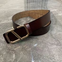 Designer ceinture luxe hommes classique Première couche peau de vache Retro Pin aiguille Boucle ceintures or et argent boucle tête casual largeur 3.8cm taille 105-125cm mode très agréable