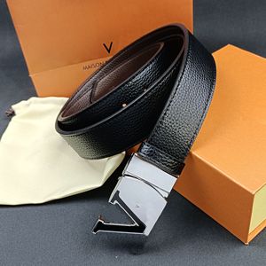 Cinturón de diseñador lujo mujer hombre clásico Hebilla automática Carta cinturones oro plata negro hebilla cabeza rayas casual ancho 3.8 cm tamaño 105-125 cm moda versátil buena