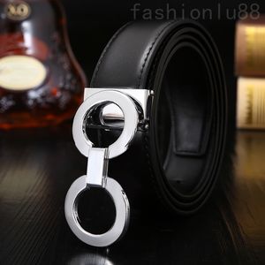 Ceinture de créateur homme femme ceinture lettres ceinture noir cuir lisse luxe cintura tendance populaire hiphop moderne rue hommes ceinture 3color boucle