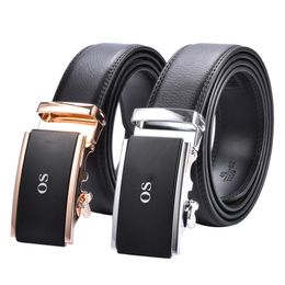 Ceinture de styliste pour hommes, boucle automatique, ceinture d'affaires, article de mode, largeur 3.3cm, ceinture formelle assortie à la mode