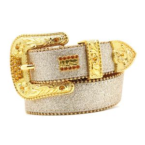 Designer Belt Mens Belt Belts For Women Designer Designer Belt Men Hip Hop Rock Trend Sieraden ingelegde kristal diamantriemontwerper Rijn Regly Belt Sparkly Gold Belt