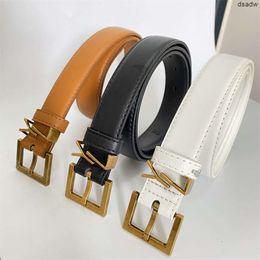 Cinturón de diseño Cinturón para hombre para mujer Diseñadora de 3.0 cm de ancho de alta calidad Cinturas de diseño Cinturas de diseño para mujeres Cinturón de cuero genuino de color blanco Color AAAAA
