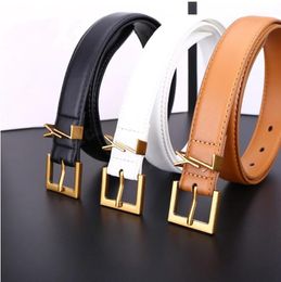 Ceinture de créateur Ceinture pour homme pour femme designer 3,0 cm de largeur Haute qualité Ceintures de créateur pour hommes Boucle S Ceinture pour femme 6 couleurs en option Ceinture blanche Ceinture en cuir véritable