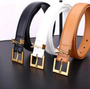 Ceinture de créateur Ceinture pour homme pour femme designer 3,0 cm de largeur Haute qualité Ceintures de créateur pour hommes Boucle S Ceinture pour femme 6 couleurs en option Ceinture blanche Ceinture en cuir véritable