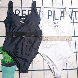 Maillot de bain une pièce imprimé ceinture de styliste pour femmes, maillot de bain d'été respirant, Bikini de plage, costume de bain
