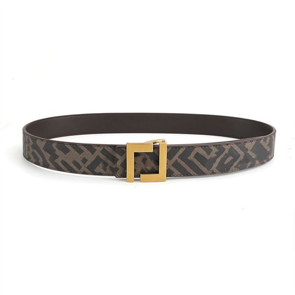 Ceinture de styliste à tête silencieuse, ceintures en cuir de luxe pour hommes/femmes, design de mode Fd4224 monogramme mince polyvalent