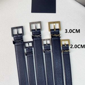 Ceinture de créateur ceintures réelles en cuir aiguille 3 couleurs Largeur de boucle de couleur 2cm 3cm Lettres classiques pour l'homme femme Cowskin 331m