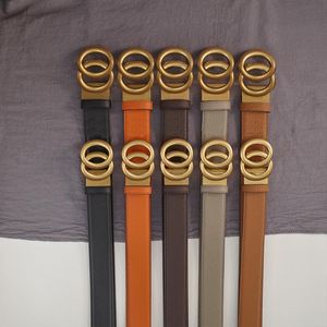 Ceinture de créateur boucle réversible ceintures en cuir authentiques pour homme largeur la largeur de 3,4 cm 3,8 cm de boucles lisses 5 couleurs Style de loisirs en option