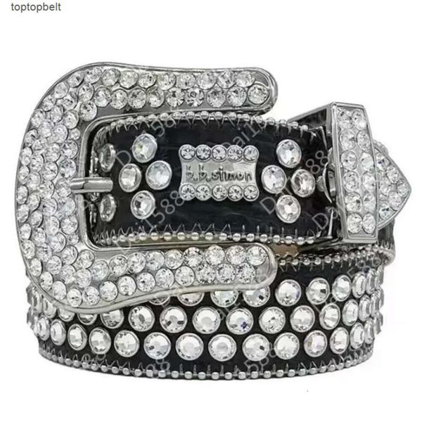 Ceinture de créateur strass clou perle incrustation couleur pistolet taille brillante couverture personnalité rue mode Internet célébrité style ceinture 10A