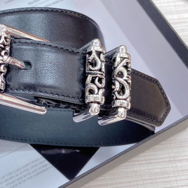 Belt de ceinture de cr￩ateur ceintures pour hommes de 30 mm de qualit￩ de luxe de qualit￩ sup￩rieure R￩plique officielle en veau v￩ritable avec gaine de boucle en acier inoxydable pour l'homme 001