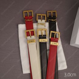 Cinturón de diseñador Mujer Cinturón de cuero genuino de lujo Pretina de cuero Hombre Mujer Bronce Plata Letras negras Ancho de hebilla 3.0 cm 14 opciones