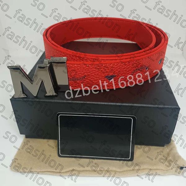Ceinture de créateurs femmes MCMC Sac classique pour les femmes Business Casual Belt Wholesale Brown Black Mens Beltband McMc Belt Metal Buckle Leather Metallic 668