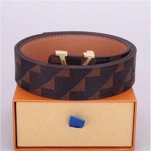 Designer Belt Women Men Leather Brown Burtring Breedte 3,8 cm Luxe Ceinture Black Gold Letters Buckle Gift