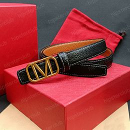 Cinturón de diseñador Cinturones para mujer para mujer Cintura delgada Moda 7 colores Ancho de cuero 2,5 cm Oro Plata Bronceado Ocio Letra clásica Valen Hebilla con caja