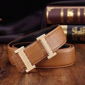 Design Belts Fashion Classic Womens Mens Casual H marque lisse boucle de luxe de luxe en gros 17 couleurs 4cm aaaaa