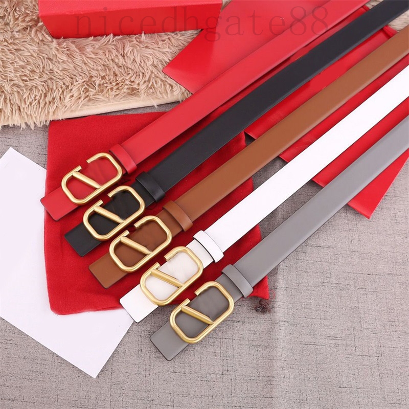 Designer Belts for Men Women Letter V Classic Solid Color 3cm Larghezza Business Simple Cintura Metal Gold Cancella Piatta Fashion GA07 C23