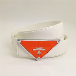 cinturones de diseñador para mujeres de 3.5 cm de ancho para hombres de lujo Carta P Triángulo casero Logotipo Belt Buckle Travel Traje de cuero de alta calidad