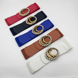 Cinturones de diseñador para mujeres Cinturón elástico de la marca de lujo para mujeres Letras de la cadena de la cintura Accesorios de la cadena de la cintura del ancho de la cintura del ancho de la cintura 7cm múltiples estilos