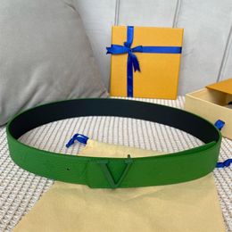 Ceintures de créateurs Ceinture en peau de vache véritable verte pour homme femme classique 4 couleurs boucle largeur 4 0 cm avec BOX260k