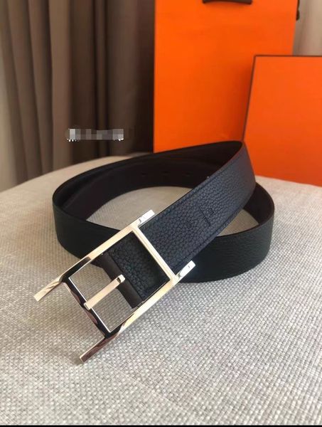 Cinturones de diseño Hombres Cinturones de hebilla de moda para mujer Cinturón de cuero de lujo Men ancho de 3.2/3.8 cm Altamente calidad con cajas de caja H -hebillo para hombres