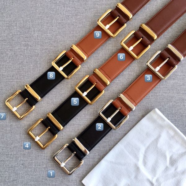 Cinturones de diseñador Miunmiuu Gold Buckle Mui Cinturón de letras Miumi Jeans Black Mium Mium Cinturón de mujeres Accesorios para mujeres Caja de regalo de 3,5 cm