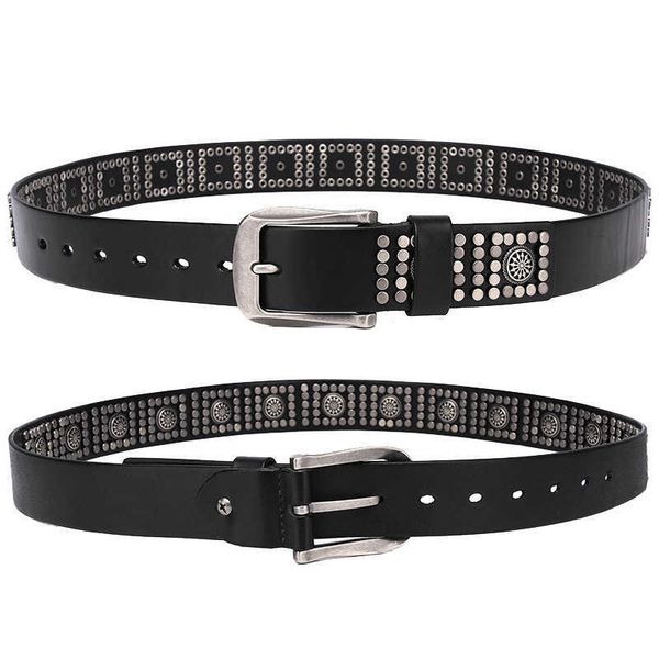 Cinturas de diseñador Nuevo remache neutro Cinturón de cuero estilo punk personalizado Cinturón de moda Hombres Mujeres Jeans Cinturón clásico Ancho casual de 3.8 cm de alta calidad