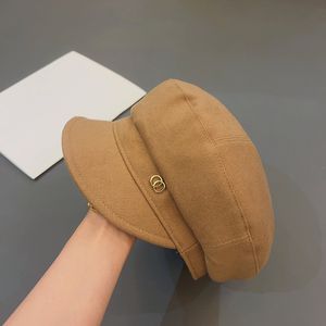 Boinas de diseñador Moda para mujer Sombreros Estilo militar de lujo Gorra Letras clásicas Patrón Gorras Calle Boina para hombre Casual C Sombrero 3 colores 2022